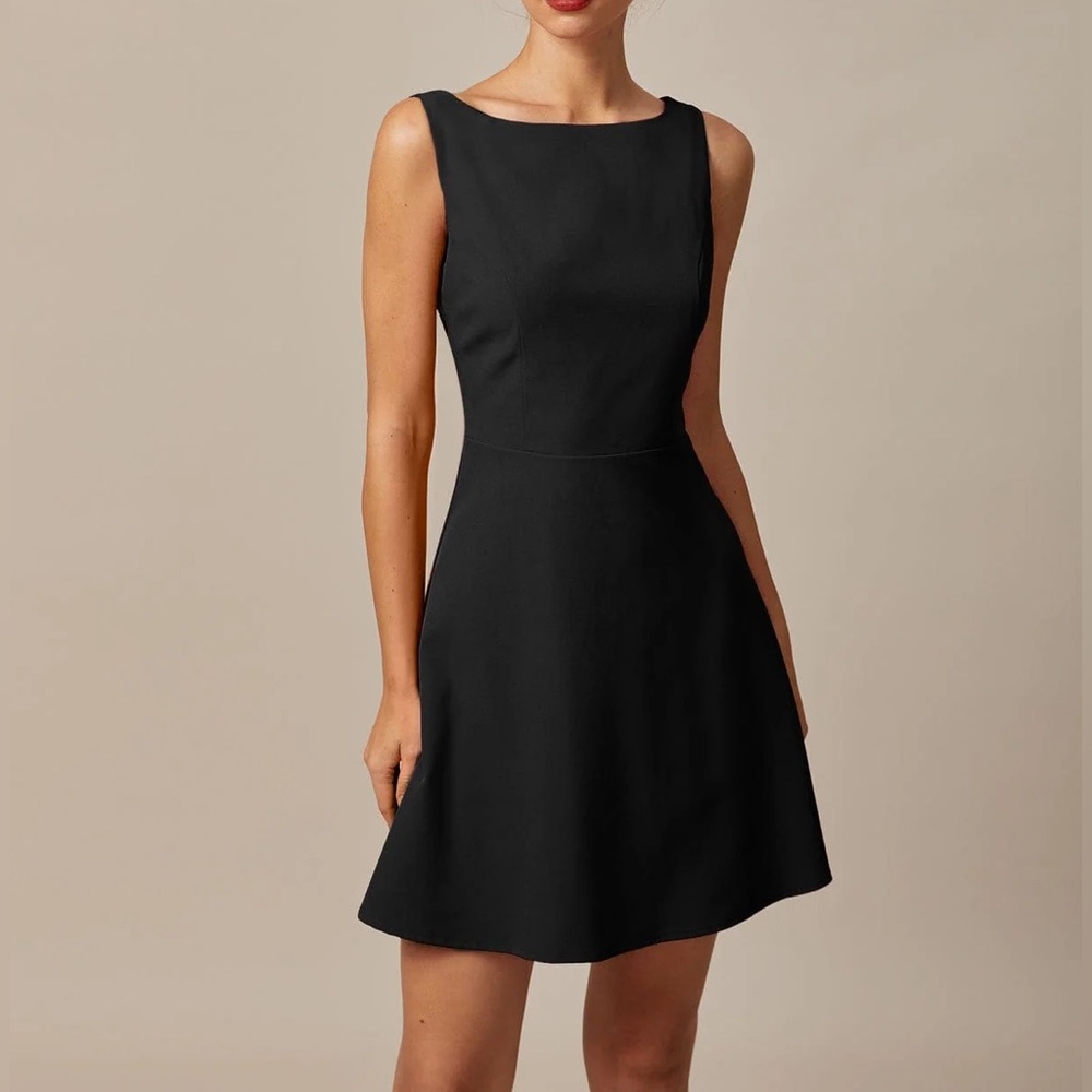 RIHOAS Black Mini Dress
